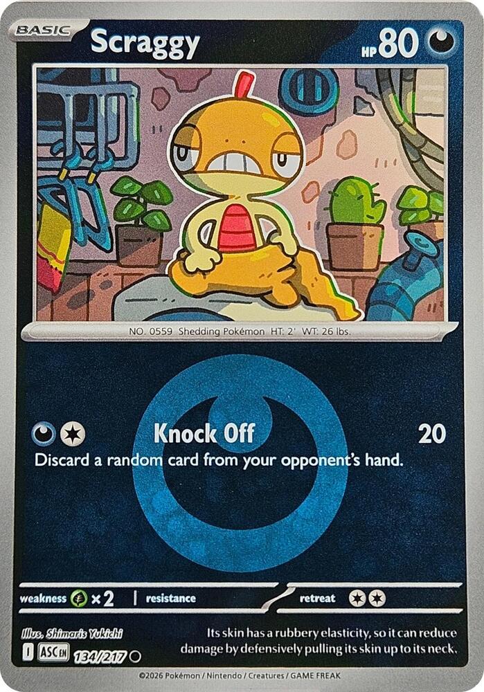 Scraggy 134/217 (ME: Ascended Heroes)  - Energy Holofoil | Good Games Morley