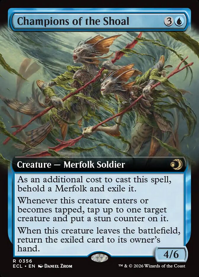 Champions of the Shoal 356 (Lorwyn Eclipsed)  - Extended Art Foil | Good Games Morley