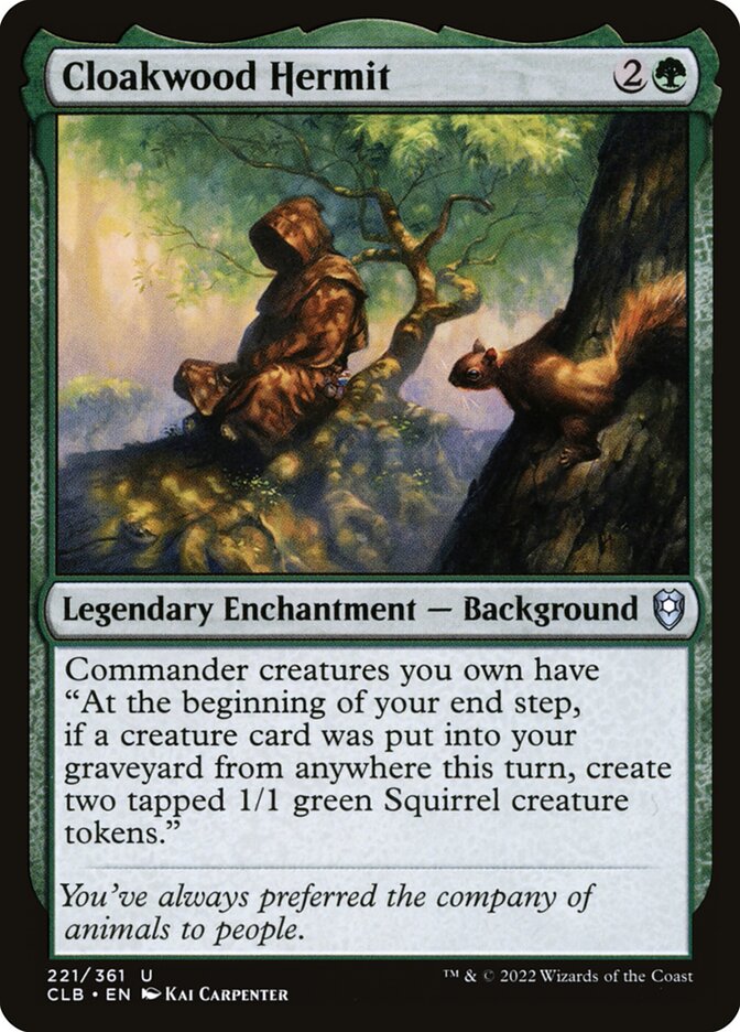 Cloakwood Hermit 221 (Commander Legends: Battle for Baldur's Gate)  | Good Games Morley