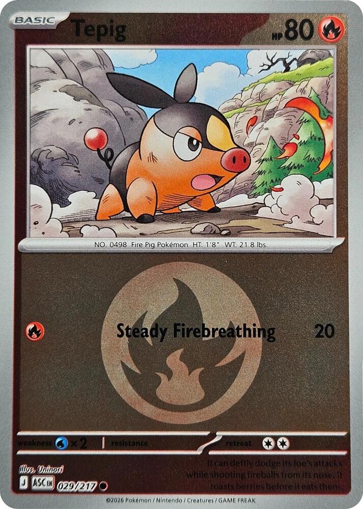 Tepig 029/217 (ME: Ascended Heroes)  - Energy Holofoil | Good Games Morley