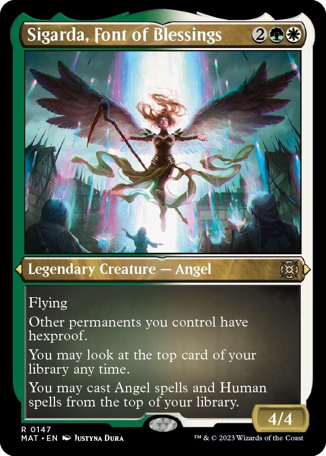 Sigarda Font of Blessings Foil Etched 147 (March of the Machine: The Aftermath)  - Etched Foil | Good Games Morley