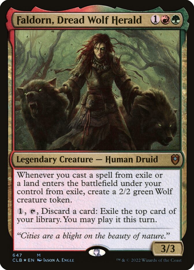 Faldorn Dread Wolf Herald 647 (Commander Legends: Battle for Baldur's Gate)  - Foil | Good Games Morley