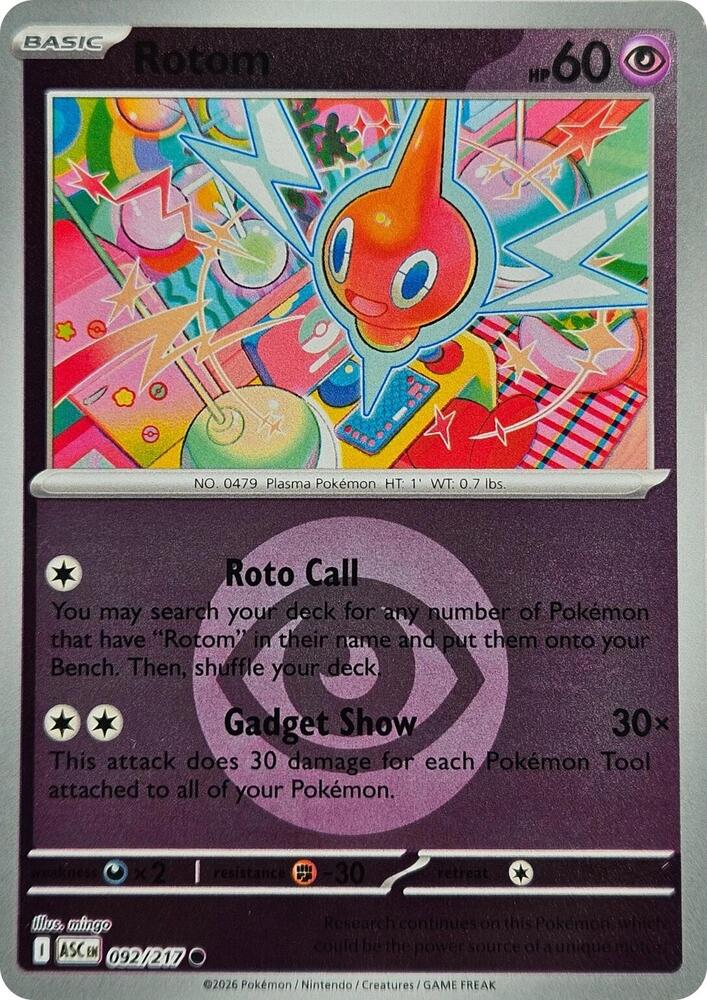 Rotom 092/217 (ME: Ascended Heroes)  - Energy Holofoil | Good Games Morley