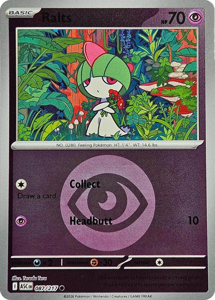 Ralts 087/217 (ME: Ascended Heroes)  - Energy Holofoil | Good Games Morley