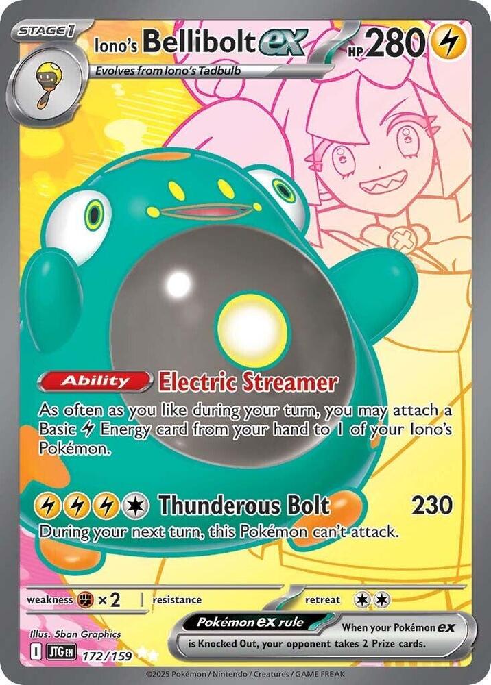 Iono's Bellibolt ex 172/159 (SV09: Journey Together)  - Holofoil | Good Games Morley