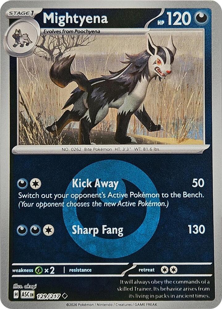 Mightyena 129/217 (ME: Ascended Heroes)  - Energy Holofoil | Good Games Morley