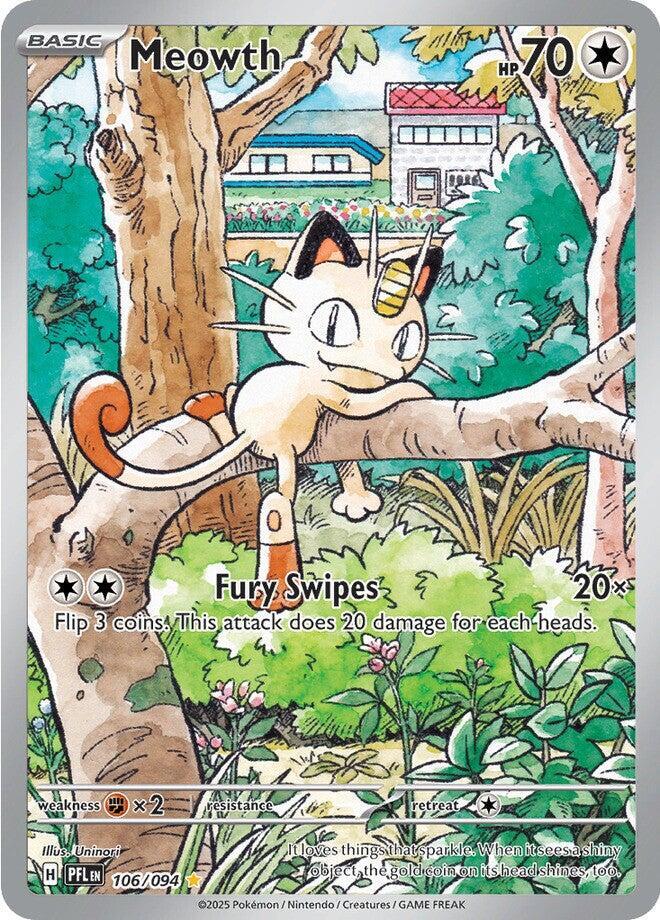 Meowth 106/094 (ME02: Phantasmal Flames)  - Holofoil | Good Games Morley