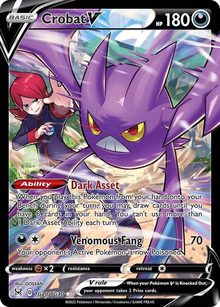Crobat V TG20/TG30 (SWSH11: Lost Origin Trainer Gallery)  - Holofoil | Good Games Morley