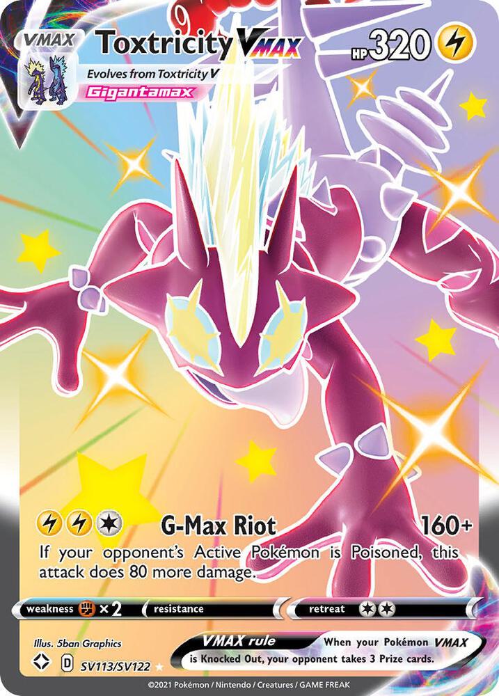 Toxtricity VMAX SV113/SV122 (Shining Fates: Shiny Vault)  - Holofoil | Good Games Morley