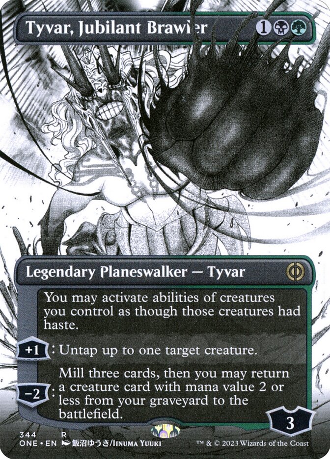 Tyvar, Jubilant Brawler 344/271 (Phyrexia: All Will Be One)  - Borderless Foil | Good Games Morley