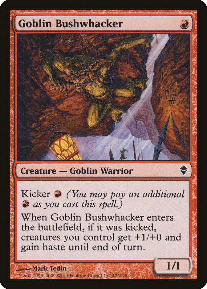 Goblin Bushwhacker 125/249 (Zendikar)  - Foil | Good Games Morley