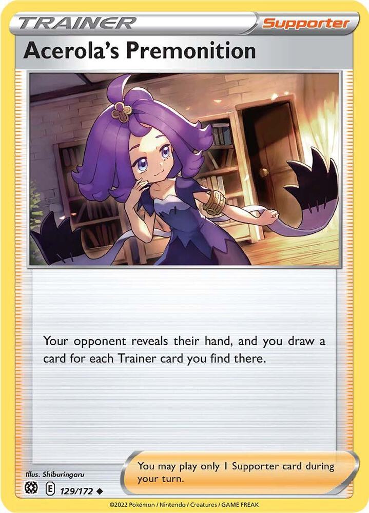Acerola's Premonition 129/172 (SWSH09: Brilliant Stars)  | Good Games Morley