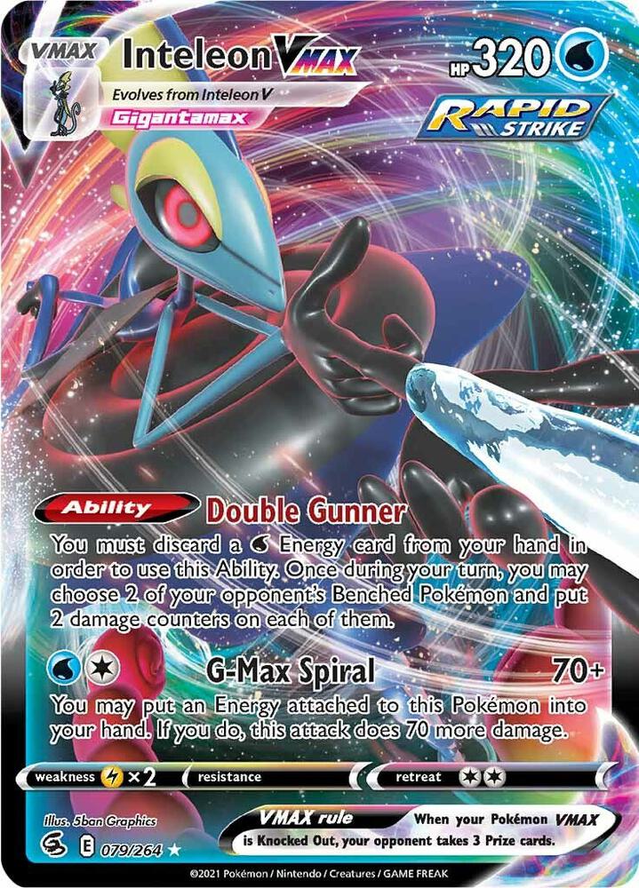Inteleon VMAX 079/264 (SWSH08: Fusion Strike)  - Holofoil | Good Games Morley