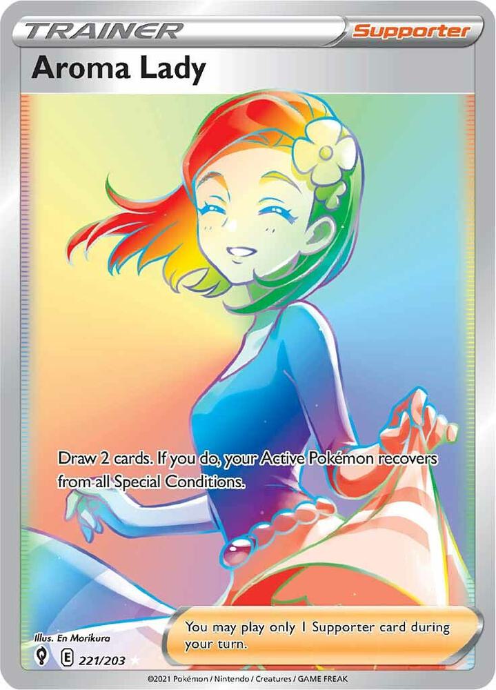 Aroma Lady Secret 221/203 (SWSH07: Evolving Skies)  - Holofoil | Good Games Morley