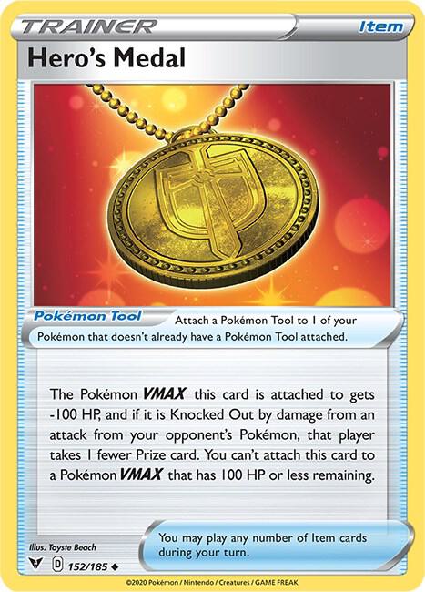 Hero's Medal 152/185 (SWSH04: Vivid Voltage)  | Good Games Morley