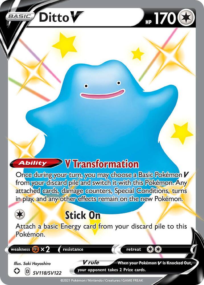 Ditto V SV118/SV122 (Shining Fates: Shiny Vault)  - Holofoil | Good Games Morley