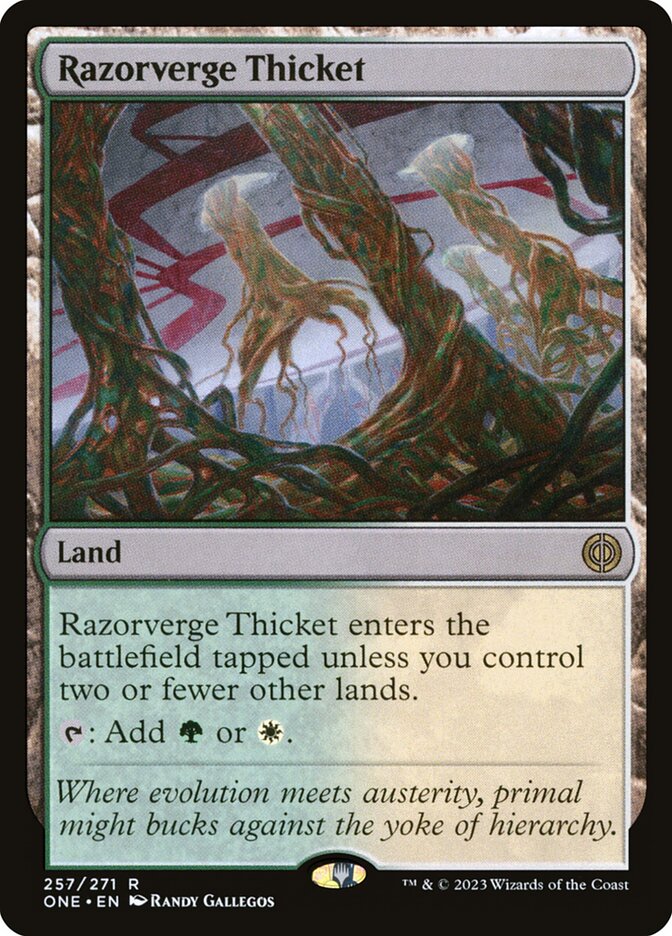 Razorverge Thicket 257 (Phyrexia: All Will Be One)  - Foil | Good Games Morley
