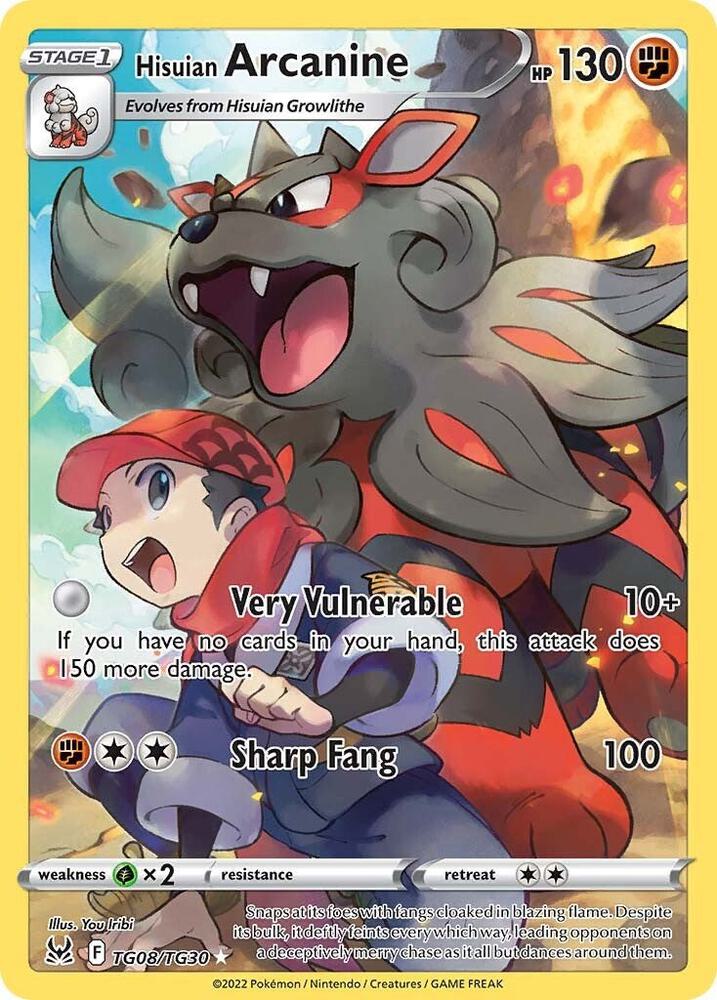 Hisuian Arcanine TG08/TG30 (SWSH11: Lost Origin Trainer Gallery)  - Holofoil | Good Games Morley