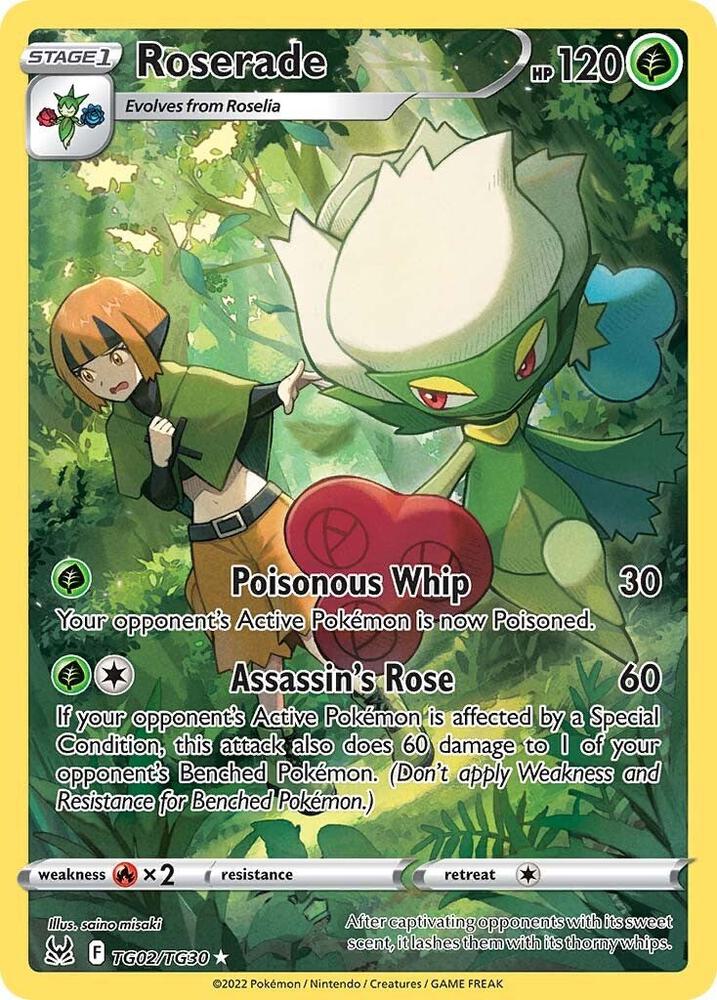 Roserade TG02/TG30 (SWSH11: Lost Origin Trainer Gallery)  - Holofoil | Good Games Morley