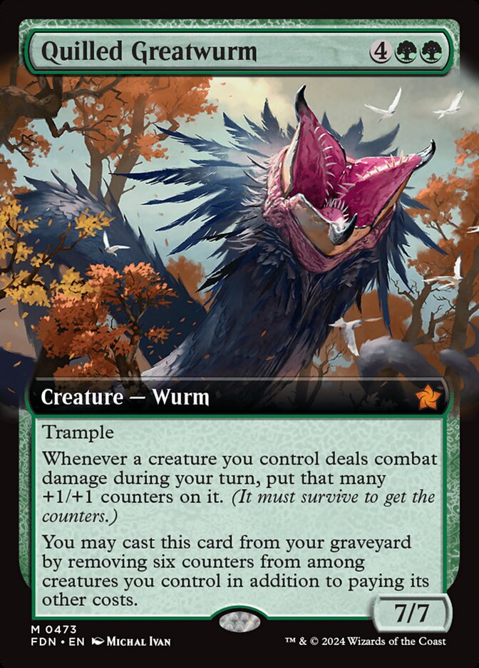 Quilled Greatwurm 473/291 (Foundations)  - Extended Art | Good Games Morley