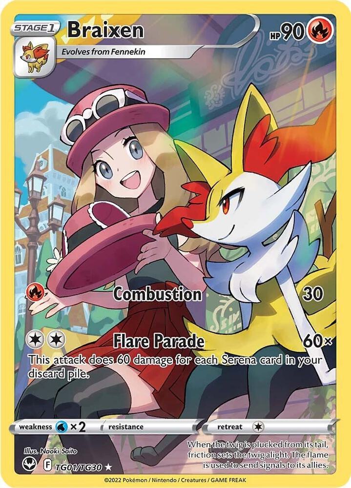 Braixen TG01/TG30 (SWSH12: Silver Tempest Trainer Gallery)  - Holofoil | Good Games Morley
