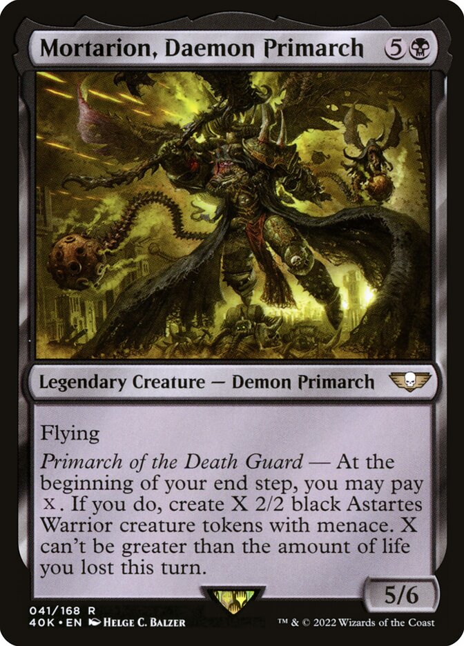 Mortarion, Daemon Primarch 41/617 (Universes Beyond: Warhammer 40,000)  | Good Games Morley