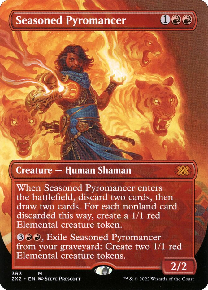 Seasoned Pyromancer 363/331 (Double Masters 2022)  - Borderless | Good Games Morley