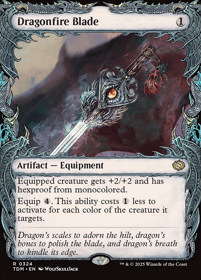 Dragonfire Blade 324/291 (Tarkir: Dragonstorm)  - Showcase Foil | Good Games Morley
