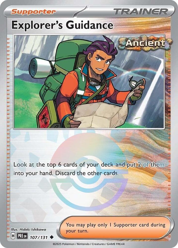 Explorer's Guidance 107/131 (SV: Prismatic Evolutions)  - Poke Ball Holofoil | Good Games Morley
