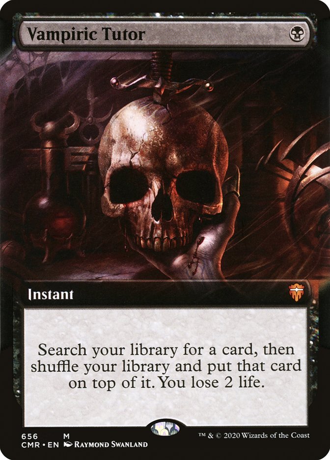 Vampiric Tutor 656 (Commander Legends)  - Extended Art | Good Games Morley