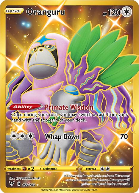 Oranguru Secret 199/185 (SWSH04: Vivid Voltage)  - Holofoil | Good Games Morley