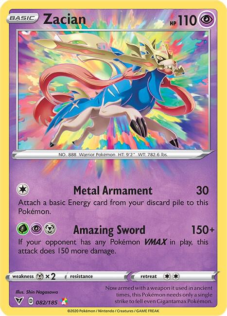 Zacian 082/185 (SWSH04: Vivid Voltage)  - Holofoil | Good Games Morley
