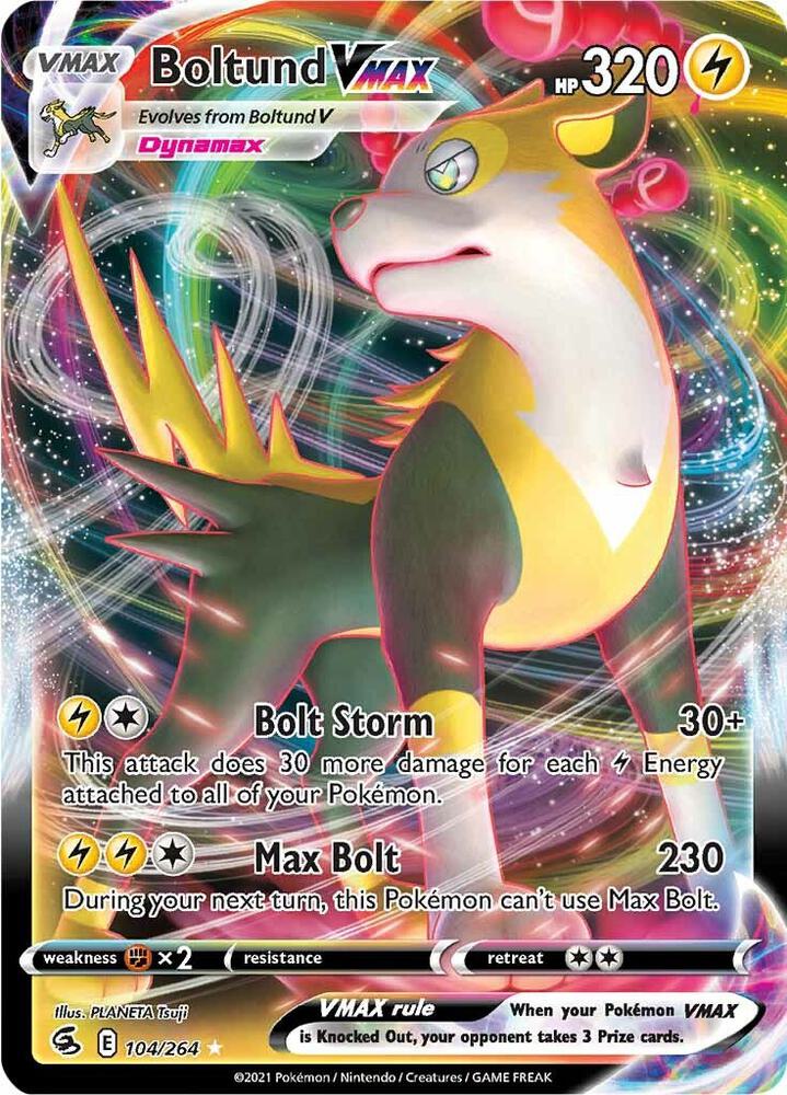 Boltund VMAX 104/264 (SWSH08: Fusion Strike)  - Holofoil | Good Games Morley