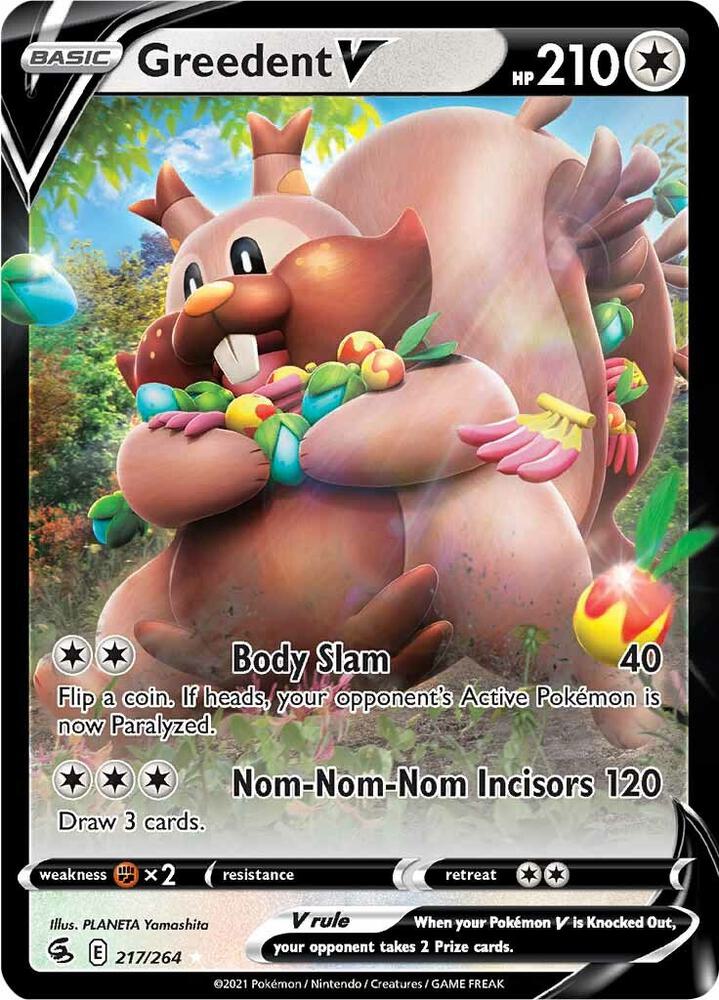 Greedent V 217/264 (SWSH08: Fusion Strike)  - Holofoil | Good Games Morley