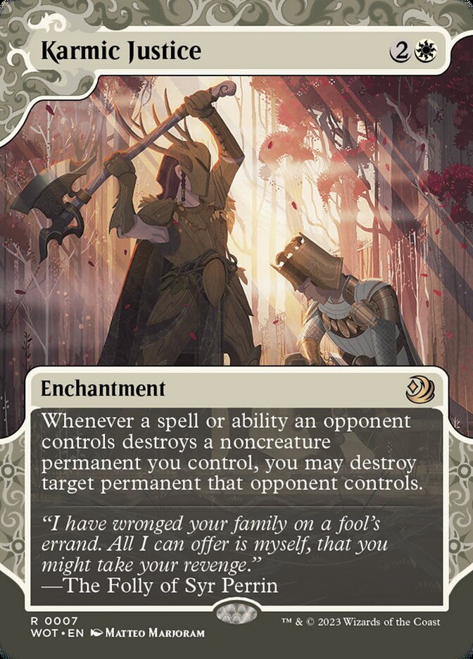 Karmic Justice 7/63 (Wilds of Eldraine: Enchanting Tales)  - Showcase Foil | Good Games Morley
