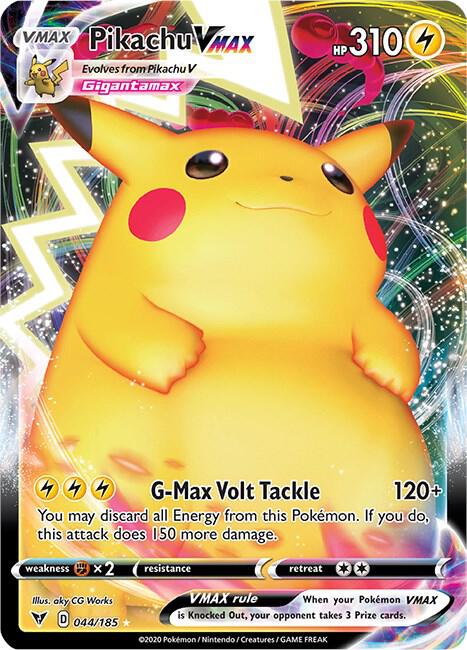 Pikachu VMAX 044/185 (SWSH04: Vivid Voltage)  - Holofoil | Good Games Morley