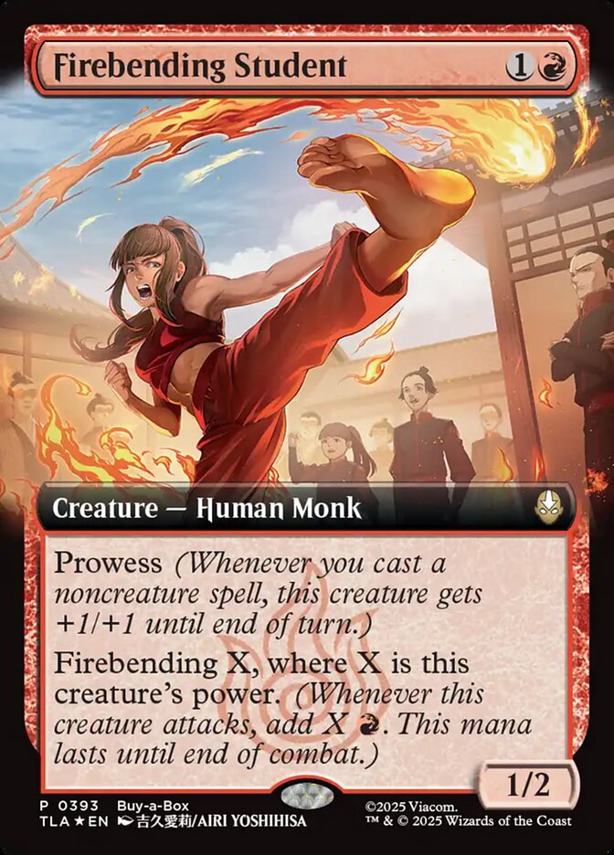 Firebending Student Extended Art 393/286 (Buy-A-Box Promos)  - Foil | Good Games Morley