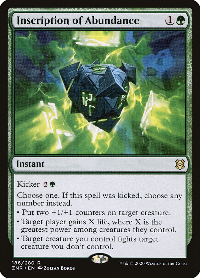 Inscription of Abundance 186/280 (Zendikar Rising)  | Good Games Morley