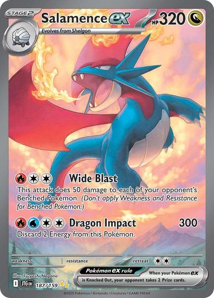Salamence ex 187/159 (SV09: Journey Together)  - Holofoil | Good Games Morley