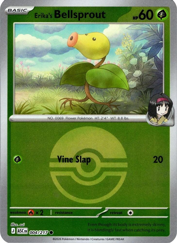 Erika's Bellsprout 004/217 (ME: Ascended Heroes)  - Poke Ball Holofoil | Good Games Morley