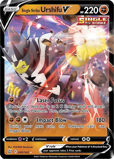 Single Strike Urshifu V 085/163 (SWSH05: Battle Styles)  - Holofoil | Good Games Morley
