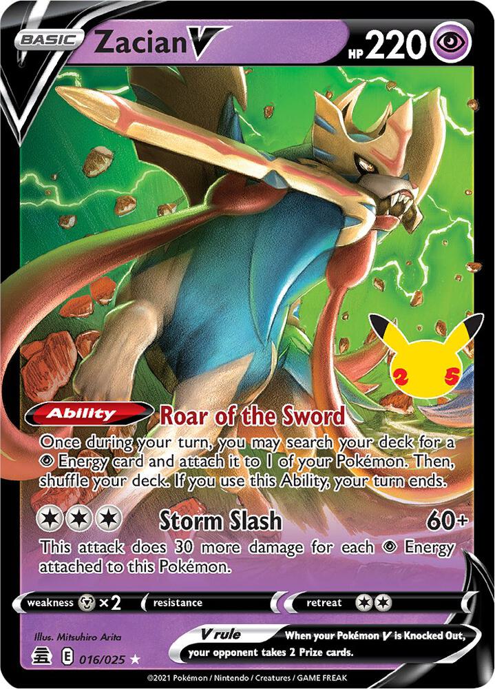 Zacian V 016/025 (Celebrations)  - Holofoil | Good Games Morley