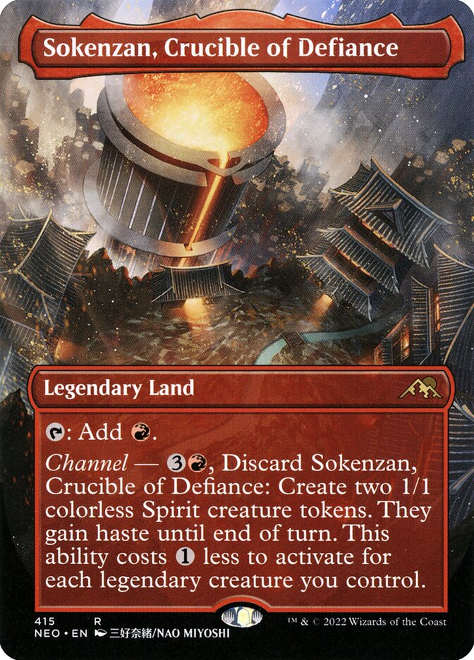 Sokenzan, Crucible of Defiance 415 (Kamigawa: Neon Dynasty)  - Borderless Foil | Good Games Morley