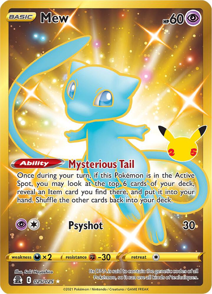 Mew Secret 025/025 (Celebrations)  - Holofoil | Good Games Morley
