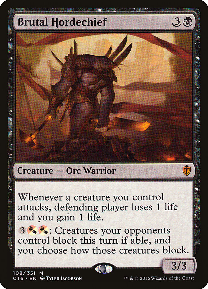 Brutal Hordechief 108/351 (Commander 2016)  | Good Games Morley