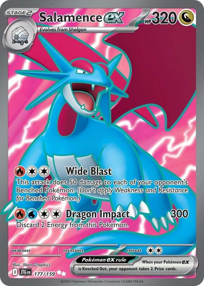 Salamence ex 177/159 (SV09: Journey Together)  - Holofoil | Good Games Morley