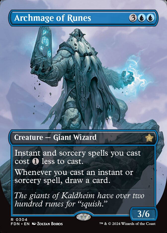 Archmage of Runes 304 (Foundations)  - Borderless Foil | Good Games Morley