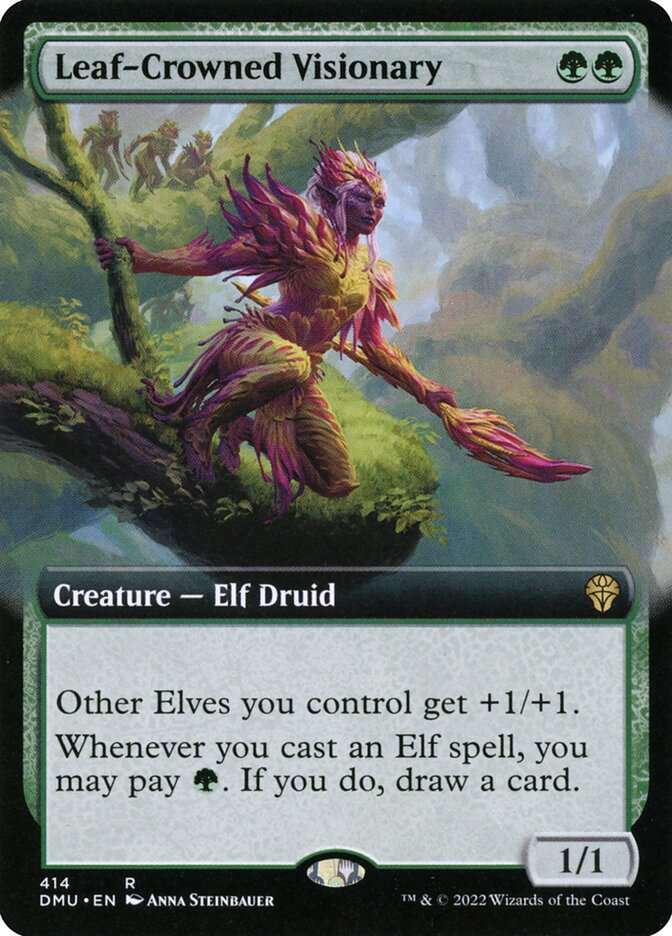Leaf-Crowned Visionary 414/281 (Dominaria United)  | Good Games Morley