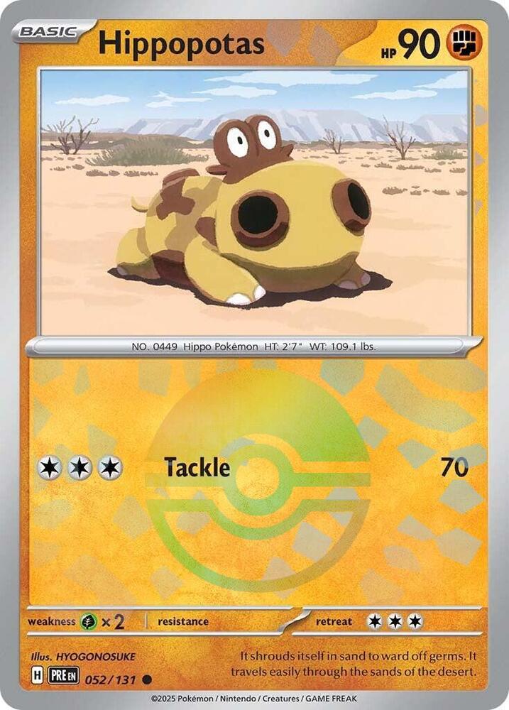 Hippopotas 052/131 (SV: Prismatic Evolutions)  - Poke Ball Holofoil | Good Games Morley