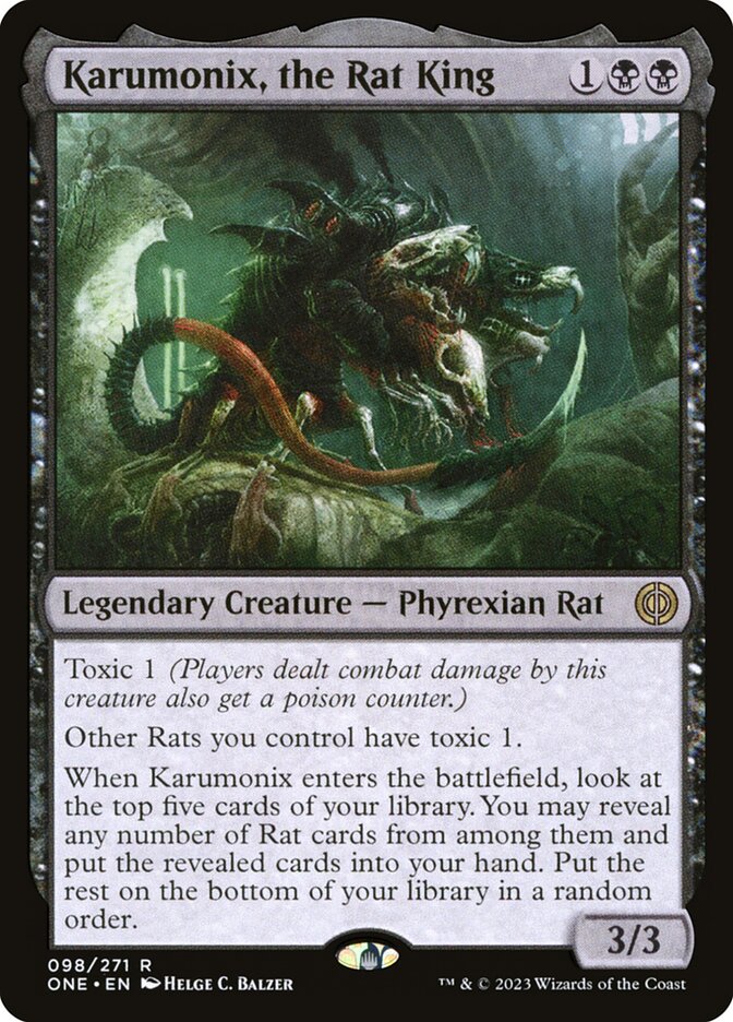 Karumonix, the Rat King 98 (Phyrexia: All Will Be One)  - Foil | Good Games Morley